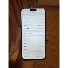 アイフォーン(iPhone)の海外版 iPhone 16 Pro Max 256GB，バッテリーは93％(スマートフォン本体)