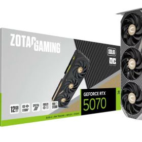 ZOTAC ゲーミング GeForce RTX 5070 Solid OC DLSS 4 12GB GDDR7 192ビット 28Gbps PCIE 5.0 ゲーミンググラフィックスカード IceStorm 2.0冷却 スペクトラ RGB ライティング