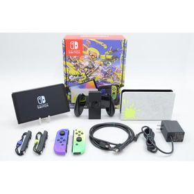 [中古]Nintendo Switch 有機ELモデル スプラトゥーン3エディション [Joy-Con オリジナルデザイン] HEG-S-KCAAA