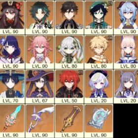 💚 [アジア] 冒険ランク 59 💚 22x 星5💚キャラクター 50 チャーズ💚ウェンティ C1 & 甘雨 & 雷電将軍 & 八重神子 &魈 & 胡桃 & 鍾離 & 珊瑚宮心海 & ナヒーダ & 放浪者