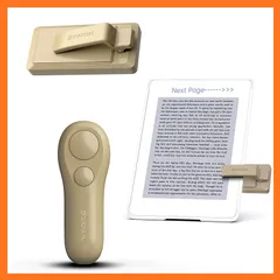 【新品】 SK SYUKUYU RF リモコン ページめくり Kindle読書用 iPad Surface Comics iPhone Android タブレット 読書用 小説 写真撮影用 (ライトブラウン) 1