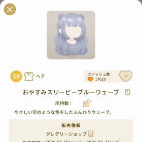 おやすみスリーピーブルーウェーブ | リヴリーアイランドのアイテム、RMTの販売・買取一覧