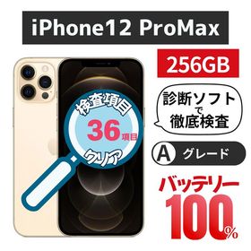 iPhone 12 ProMax 256GB ゴールド バッテリー100% SIMフリー