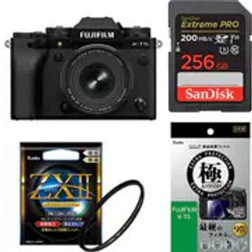 【安心セット 256GB】 [富士フイルム X-T5 レンズキット(XF16-50) ブラック + メモリー + フィルターセット]