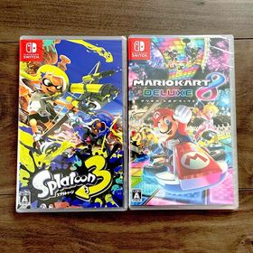 ニンテンドースイッチ(Nintendo Switch)の【新品未使用シュリンク付き】 マリオカート8 スプラトゥーン３ セット(家庭用ゲームソフト)