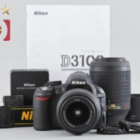 Nikon ニコン 【中古】Nikon ニコン D3100 ダブルズームキット ブラック シャッター回数僅少 デジタル一眼レフカメラ