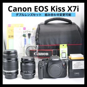 美品 【Canon EOS Kiss X7i ダブルレンズセット】 安心保証あり