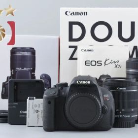 Canon キヤノン 【中古】Canon キヤノン EOS Kiss X7i ダブルズームキット 元箱付き デジタル一眼レフカメラ