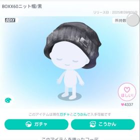 BOXX60ニット帽/黒 | ピグパ(ピグパーティ)のアイテム、RMTの販売・買取一覧