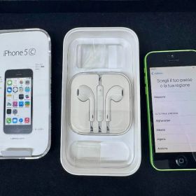 【ジャンク】iPhone 5C 16GB グリーン 本体 箱 イヤホン付