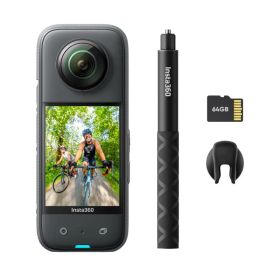 Insta360 X3 ｜360度カメラ アクションカメラ 新型1/2インチ48MPセンサー IPX8防水 5.7K360度動画 72MP360度写真 手ブレ補正 アクティブHDR 4K一人称視点 60fps自撮り 360度水平維持 AI編集 音声制御2