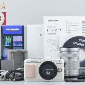OLYMPUS オリンパス 【中古】OLYMPUS オリンパス PEN Lite E-PL7 EZ ダブルズームキット ホワイト シャッター回数僅少 元箱付き ミラーレスカメラ