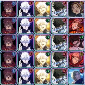 宿儺+領域五条+覚醒五条悟+乙骨憂太+真人+SSR1体+合計総資源31万❧多くのSSSキャラクター❧ | ファンパレ(呪術廻戦ファントムパレード)のアカウントデータ、RMTの販売・買取一覧