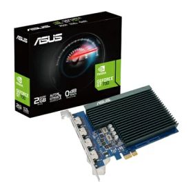 【中古】 ASUS NVIDIA GeForce GT 730 グラフィックスカード (PCIe 2.0 2GB GDDR5メモリ 4X HDMIポート シングルスロット設計 パッシブ冷却) (GT730-4H-SL-2GD5)