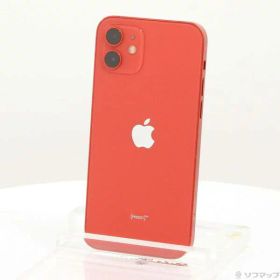 【中古】Apple(アップル) iPhone12 64GB プロダクトレッド NGHQ3J／A SIMフリー 【371-ud】