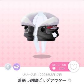 着崩し刺繍ビッグアウター 1点 | ポケコロツイン(ポケツイ)のアカウントデータ、RMTの販売・買取一覧