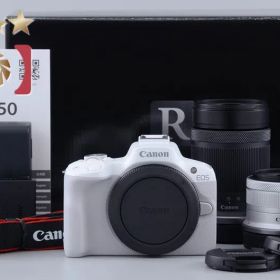 Canon キヤノン 【中古】Canon キヤノン EOS R50 ダブルズームキット ホワイト シャッター回数僅少 元箱付き ミラーレスカメラ