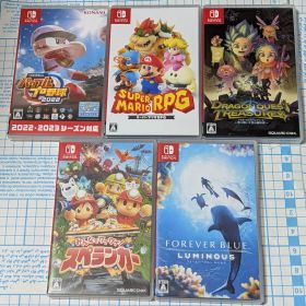 5本セット フォーエバーブルー+スペランカー+マリオRPG+ドラクエ+パワプロ
