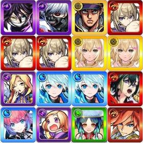 石垢-伊黒小芭内+金木研+空条承太郎SO+マサムネ+エルx2+ルシファー+ネオX2+メビウス+久遠+ | モンストのアカウントデータ、RMTの販売・買取一覧