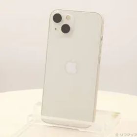 〔中古品〕 iPhone13 128GB スターライト MLND3J／A SIMフリー 〔ネットワーク利用制限▲〕【377】