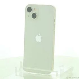 〔中古品〕 iPhone13 128GB スターライト MLND3J／A SIMフリー 〔ネットワーク利用制限▲〕【344】