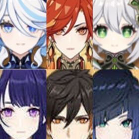 激安(原神）★5×6 フリーナ+マーヴィカ➕ 鍾離➕雷電將軍➕ナヒーダ➕夜蘭