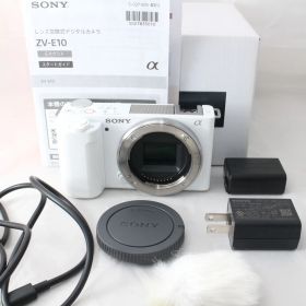 ☆美品☆ SONY ソニー VLOGCAM ZV-E10 ボディ ホワイト ホワイト ZV-E10 W #4427