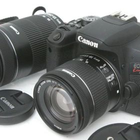 【中古】【美品】キヤノン EOS Kiss X9i ダブルズームキット CA01-R3433-3Y2D Canon EFマウント APS-C 標準ズーム 望遠ズーム 手ブレ補正 レンズ付き セット 中古