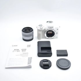 B#10564 Canon ミラーレス一眼カメラ EOS Kiss M2 標準ズームレンズキット ホワイト KISSM2WH-1545