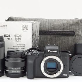 L291646)Canon EOS Kiss M2 ミラーレス一眼レフカメラ ダブルズームキット キャノン