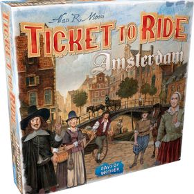 ボードゲーム Ticket to Ride Amsterdam アムステルダム 商業ネットワークボード 15分 プレイ コンパクトサイズ 持ち運びやすい 初心者から愛好家まで対応 戦略的思考力育成 家族向け マルチプレイヤー対応 8歳以上推奨 英語版 日本語説明書なし