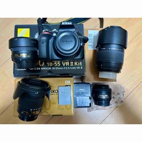 ニコン(Nikon)の一眼レフお手軽デビュー】Nikon D3300とレンズ4本、説明書、バッグ付き(デジタル一眼)