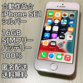 動作品 iPhone SE1 SE 第1世代 シルバー 16GB 充電100％