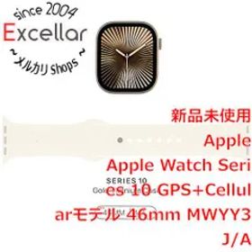 [bn:18] Apple Watch Series 10 GPS+Cellularモデル 46mm MWYY3J/A ゴールドチタニウムケース・スターライトスポーツバンド M/L