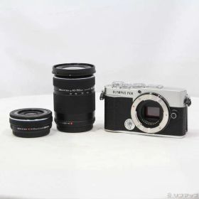 〔中古品〕 OLYMPUS PEN E-P7 EZダブルズームキット シルバー【344】