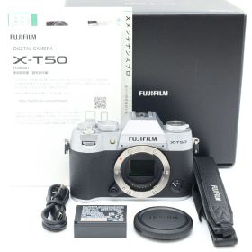 ショット数わずか11回、元箱付き。★新品級★ FUJIFILM フジフイルム X-T50 ボディ シルバー