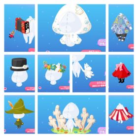 ムーミンコラボアイテム 10点セット | ポケコロのアイテム、RMTの販売・買取一覧