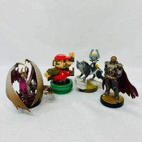 amiibo アミーボ 4個 まとめ セット Nintendo 任天堂 / ゼルダの伝説 ウルフリンク ガノンドルフ マリオ 30th クラシック モンスターハンター メルゼナ