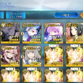 5805石、リリス宝具5、オルガマリー宝具5、ネモ/ノア宝具5、最高評価キャラの組み合わせ | FGOのアカウントデータ、RMTの販売・買取一覧