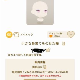 小さな最果てをのせた瞳 | リヴリーアイランドのアイテム、RMTの販売・買取一覧