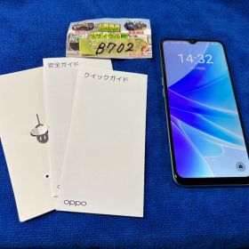 OPPO（オウガ・ジャパン） A77（CPH2385） モバイルフォン 6.56インチ ブルー 2023年製 128GB 中古（動作確認済、初期化済）
