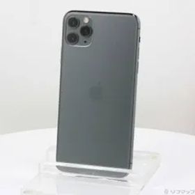 〔中古品〕 iPhone11 Pro Max 256GB ミッドナイトグリーン MWHM2J／A SIMフリー【262】