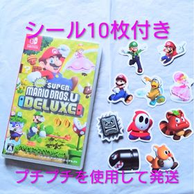 ニンテンドウ(任天堂)のシール付き New スーパーマリオブラザーズ U デラックス 24時間以内に発送(家庭用ゲームソフト)