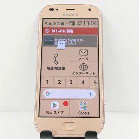 らくらくスマートフォン me F-01L ドコモ ゴールド 送料無料 本体 c11341 【中古】