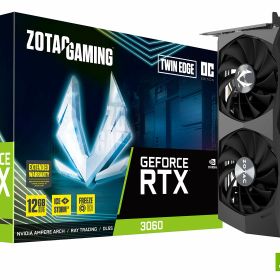 【中古】【非常に良い】ZOTAC GAMING GeForce RTX 3060 Twin Edge OC グラフィックスカード 12GB GDDR6