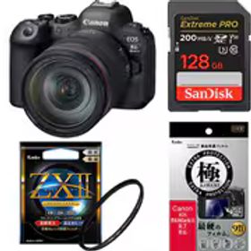 【安心セット 128GB】 [キヤノン EOS R6 Mark II RF24-105mm F4L IS USM レンズキット + メモリー + フィルターセット]