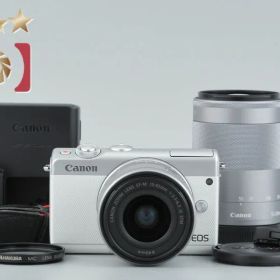 Canon キヤノン 【中古】Canon キヤノン EOS M100 ダブルズームレンズキット ホワイト ミラーレスカメラ