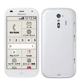 【中古】 F-42A らくらくスマートフォン ホワイト SIMフリー 本体 ドコモ スマホ【送料無料】 f42aw7mtm