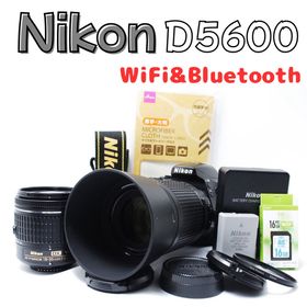 ニコン(Nikon)の【WiFi搭載】美品 Nikon D5600 ダブルズーム 付属品充実 初心者(デジタル一眼)