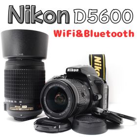ニコン(Nikon)の極美品】WiFi搭載 スマホ転送◎ Nikon D5600 ダブルレンズ 初心者(デジタル一眼)